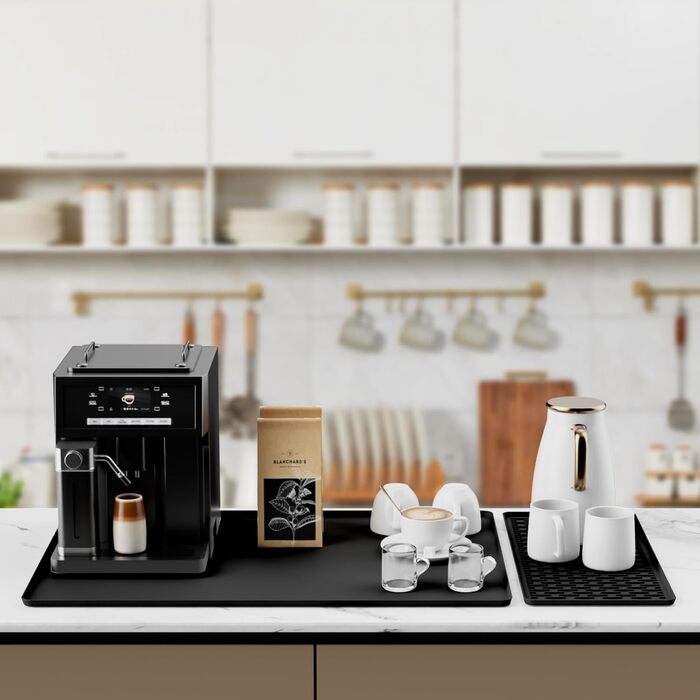 Силіконовий килимок для кавомашини Kaffeemaschine 60x40 см, чорний - термостійкий килимок під кавоварку
