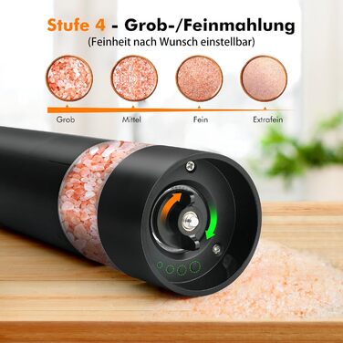 Електричні соляні та перечні млини з USB-зарядкою, регульована ступінь помелу, для кухні, пікніка, грилю