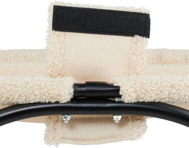 Кішка лежанка-гамак Relaxdays для котів, сталевий каркас, плюш, 25x45x42 см, бежевий/чорний