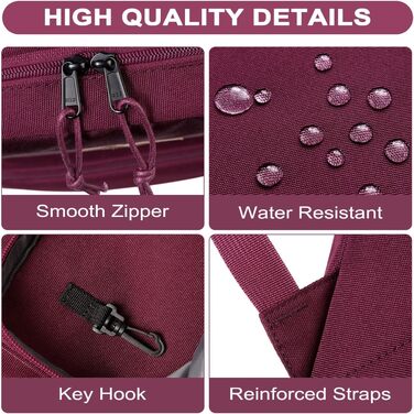 Шкільний рюкзак RAVUO для підлітків, легкий рюкзак для дівчат, денний рюкзак, повсякденна шкільна сумка для університету, школи, подорожей, роботи, бургундський, червоний