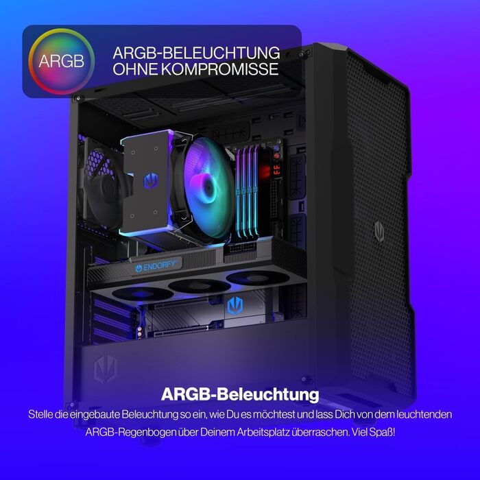 Система охолодження CPU Endorfy Fortis 5 ARGB: підтримка AM4, AM5, LGA1200, LGA1700, 140 мм та 120 мм вентилятори, semi-пасивний режим