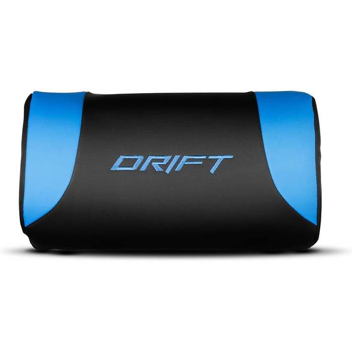 Ігрове крісло DRIFT GAMING DR50 (DR50BL) професійне, регулювання висоти, гойдання, м'які підлокітники, штучна шкіра, чорно-синє, 67x122-131x67 см