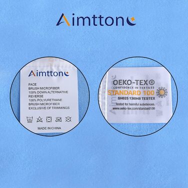 Aimtton 2-Pack Washable Incontinence Pad 86 x 132 cm Absorbent Nonwoven Mattress Cover Waterproof and Washable, Blue-White