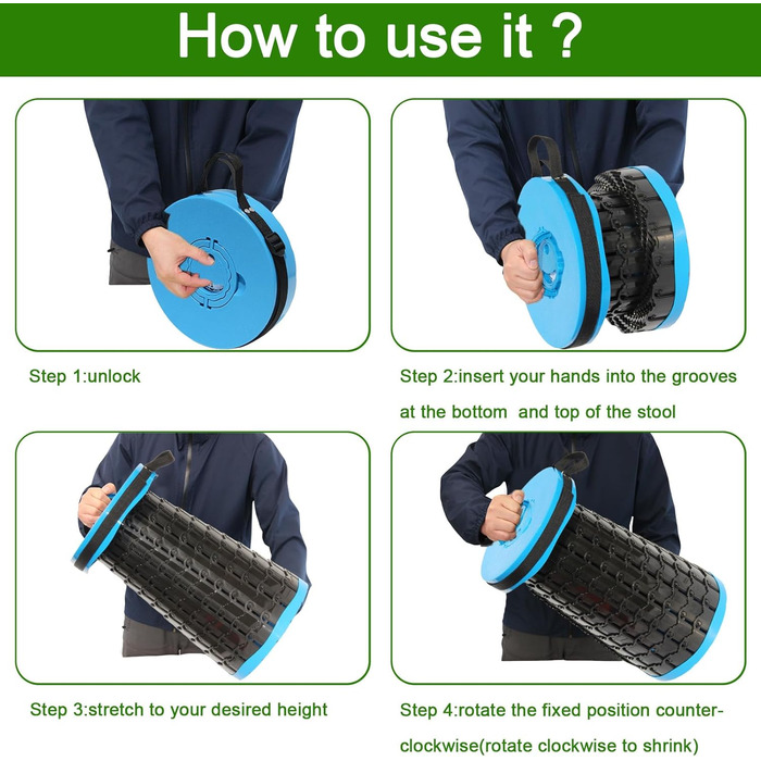 Складаний стілець Upgrade XXL з подушкою, 1000 фунтів вантажопідйомності, для відпочинку на природі, кемпінгу та подорожей (Блакитний)