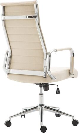 Крісло офісне Kolumbus, тканина, ергономічне, для довготривалої роботи, міцне, для геймінгу та home-office, колір: кремовий