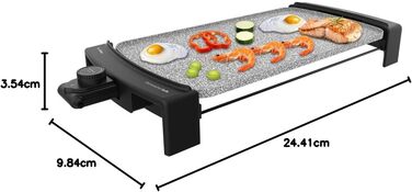 Електричний гриль Cecotec Tasty & Grill 3000 RockWater, 2600 Вт, покриття RockStone, чорний, сталевий