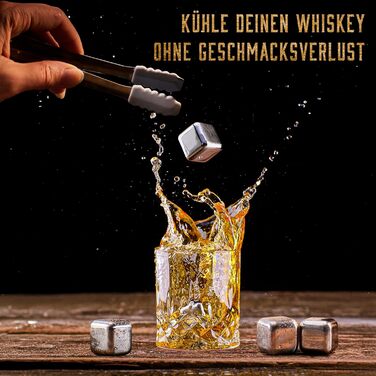 Whiskey Carafe Set - Whiskey Gift Set - Gifts for Men - Men's Gifts Gift - Birthday Gift for Men - Classic Decanter 700ML, 2 Whiskey Glasses, 4 Whiskey Stones