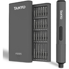 Набір мініатюрної електричної викрутки TANYO 51 в 1 з акумулятором 400mAh, LED-ліхтариком, для ремонту iPhone, ноутбуків, окулярів, годинників (чорний)