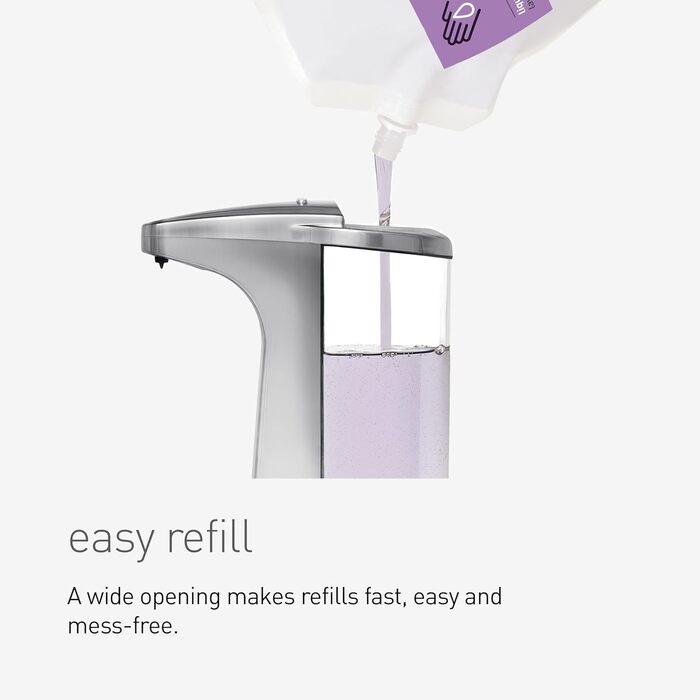 Simplehuman Sensor Soap Dispenser - Brushed Nickel Automatic Touchless Soap Dispenser (237ml)