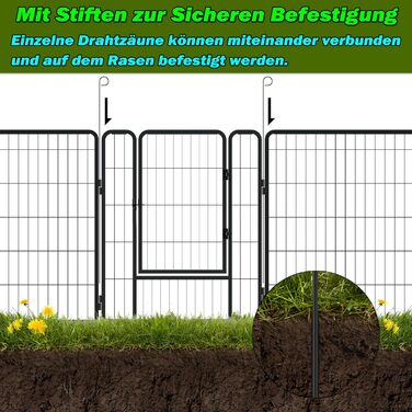Клітка-забіг для собак HENGMEI: 80 см, складана, для собак, котів, кроликів, для дому та вулиці, 6 частин