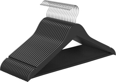 Плечики SONGMICS для одягу з дерева, набір 20 шт., тонкі, для сорочок та курток, з вирізами для плечей, поворотний гачок 360°, з натурального дерева берези, білий, CRW0W02