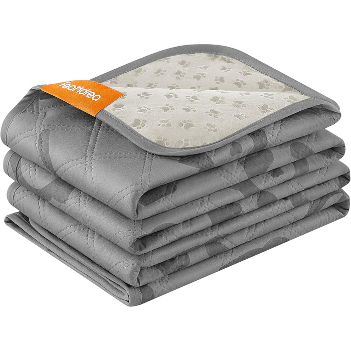 Водонепроникний килимок для собак Feandrea, 178 x 76 см, захист для авто/дивану, машинка миється, антиковзаюча підкладка, стеганий дизайн, сірий PPB025G01 M