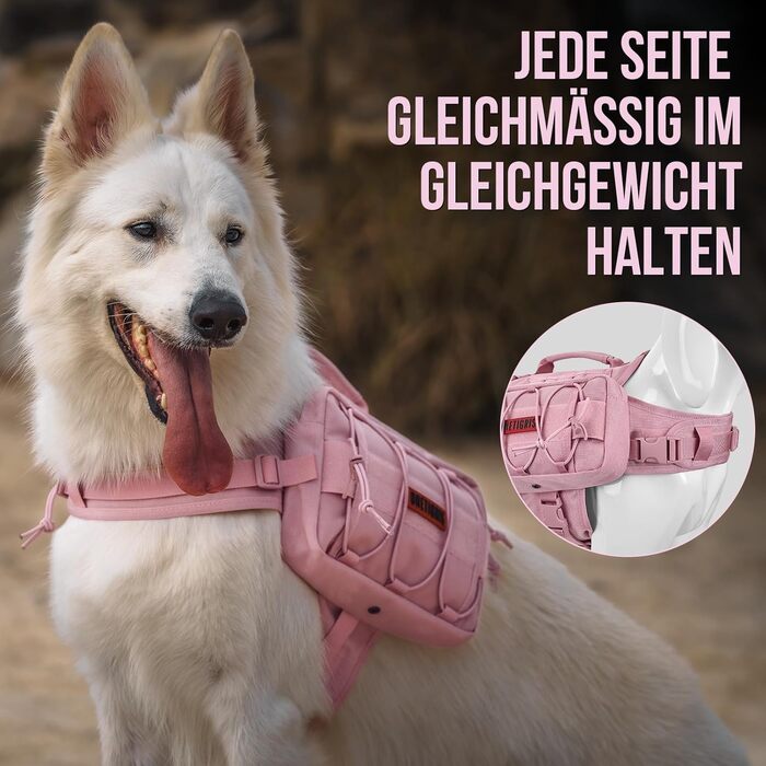 Рюкзак для собак OneTigris Aoth 2.0, рожевий, для собак великих розмірів (L)