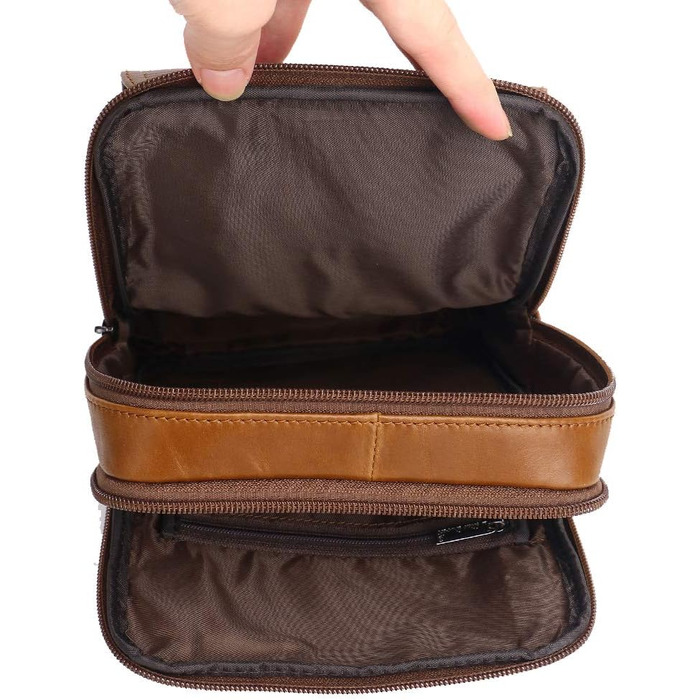 Шкіряна сумка-месенджер через плече Crossbody для чоловіків та жінок, чорна