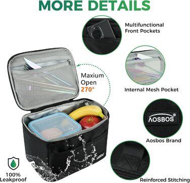 Чохол-холодильник для обіду Mini (Чорний) – Upgrade 2026, Зручний, Легкий, Зручний для роботи та школи