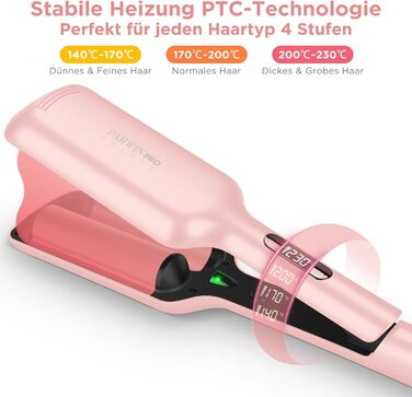 Welleneisen PARWIN PRO Meerjungfrau 32MM - Створювач хвиль для волосся, великі локони, регулювання температури