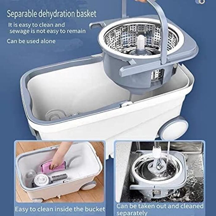 Система для миття підлоги Spin Mop Bucket Deluxe з відром та мікрофіброю (157.5 см)