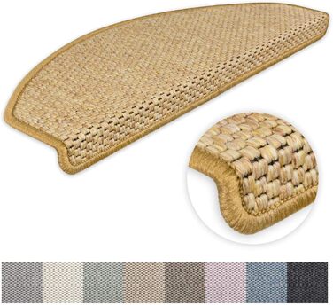 Ступінчасті килимки Kettelservice-Metzker Göteborg: напівкруглі, різні комплекти, 65x24x4 см, колір - кукурудза, 14 шт.