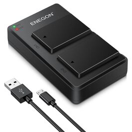 Акумулятор ENEGON LP-E17 для Canon (2 шт.) + Зарядний пристрій Micro USB для Rebel SL2/T6i/T6s/T7i/EOS R10/R8/RP/R50/R100