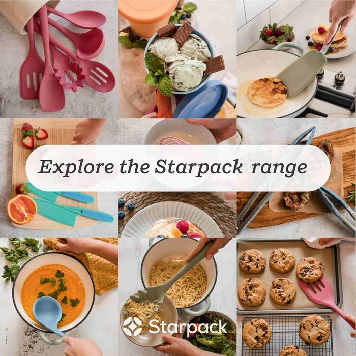 Кухонні щипці StarPack Premium 30,5 см з нержавіючої сталі з антипригарними силіконовими наконечниками, термостійкі до 315°C, для приготування, сервірування, гриля та салату, бірюзові