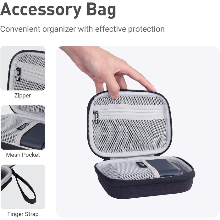 Органайзер для роутерів GL-BE3600, GL-MT3000, GL-AXT1800, GL-SFT1200: кейс для роутера, зарядних пристроїв, кабелів та аксесуарів (чорний)