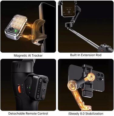 Штатив-стабілізатор Hohem iSteady V3 для смартфона: AI-трекінг, віддалений пульт, екран 1.22