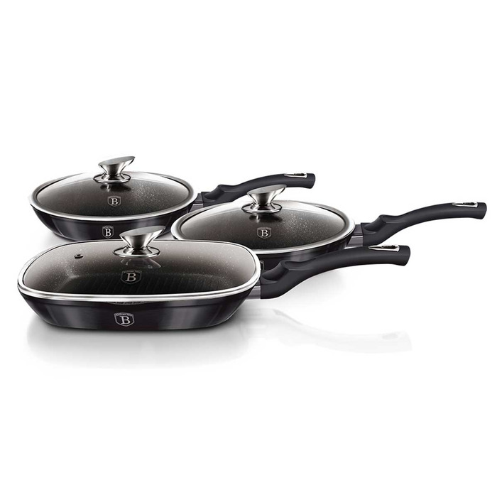 Набір сковорідок Berlinger Haus BH-6923 Carbon Pro