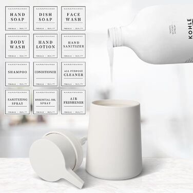 Дозатор мила з пластику, 2 шт. - дозатор мила з помпою для ванної, кухні, мийної кімнати (білий)