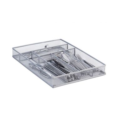 Relaxdays Cutlery Box Metal Mesh L