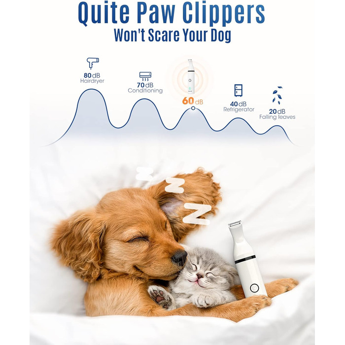 Триммер для собак Oneisall з подвійними лезами: для догляду за лапами, очима, вухами, обличчям та тілом