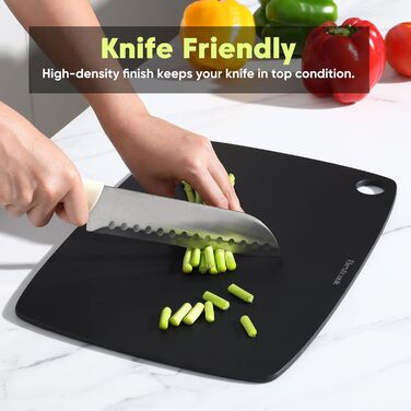 Кухонна дошка для нарізання BESTCOOK з деревного волокна, висока щільність, без BPA, пориста, підходить для посудомийки, екологічна, двостороння, для м'яса, хліба, овочів, 37x27 см