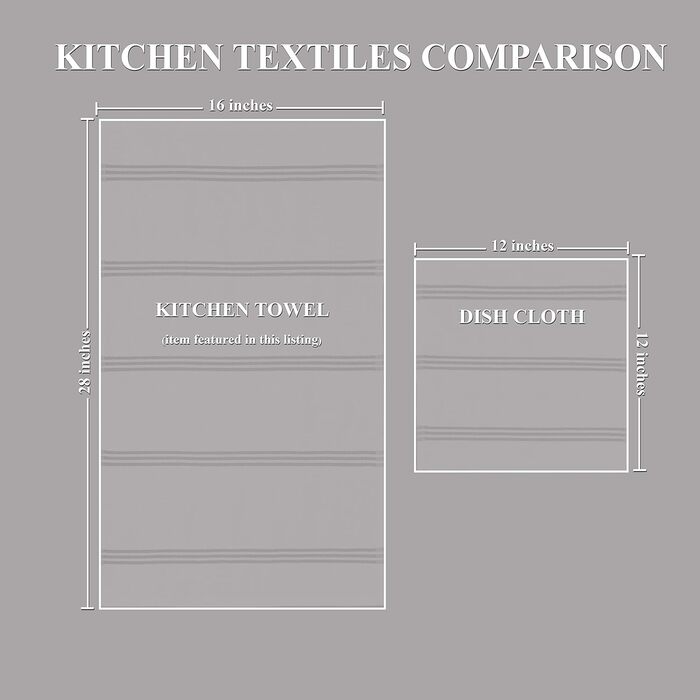 Sticky Toffee Dishcloths made of 100% cotton, terry cloth, 4 pieces, kitchen towels, 40.6 x 71 cm, light brown, soft, absorbent, for restaurant, bar, glass, kitchen towels