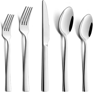 HaWare Cutlery Set, 60-Piece Cutlery Set for 12 People with Knife, Fork, Spoon, Stainless Steel Flatware for Family/Party/Hotel/Restaurant, High-Gloss Polished & Dishwasher Safe
