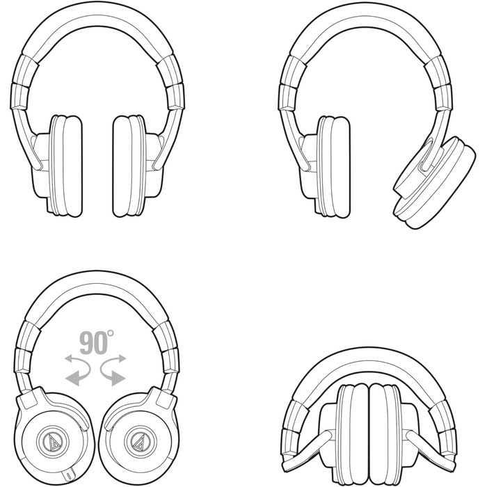 Навушники Audio-Technica M40x - професійні моніторні, чорні