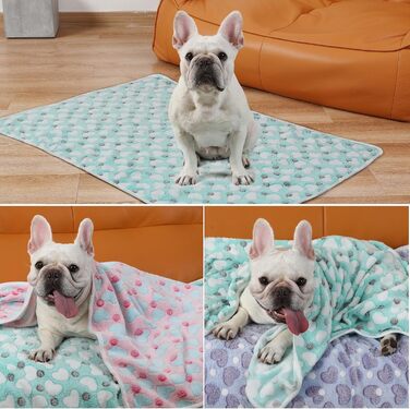 М'яка ковдра для собак та котів Demigeat, 3 шт. – тепла, миюча, для літа та весни, середнього розміру, принт 