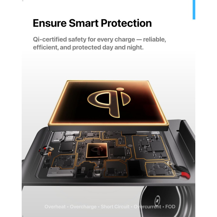 Бездротова зарядка Induktive з підтримкою MagSafe для iPhone 16 Pro/16/16 Pro Max/15 Pro/15/15 Pro Max, Apple Watch 10/Ultra 2/SE/9/8/7/6/5/4/3/2 та AirPods 4/3/2/Pro (сіра)