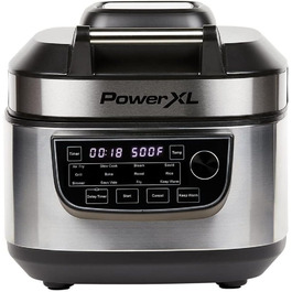 Мультиварка PowerXL 12-в-1 з аерофритюрницею, духовкою, сковорідкою, рисоваркою, 5,7 л, 12 програм, енергозберігаюча, з функцією підтримки тепла