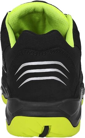 Черевики безпеки ELTEN AMBITION BOA Low ESD S2, чоловічі, шкіра/текстиль, сталевий капок, легкі, спортивні, чорний/жовтий, розмір 44