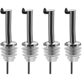 Виливний носик для пляшок Westmark 2 шт. з металу (нержавіюча сталь), з пробкою, для спиртних напоїв, олії, оцту, з повітряною трубкою, сріблястий