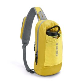 Жовта сумка G4Free на плече, RFID-захистом, кросбоді-рюкзак з передньою кишенею, для походів, щоденний рюкзак, нагрудна кишеня для жінок та чоловіків