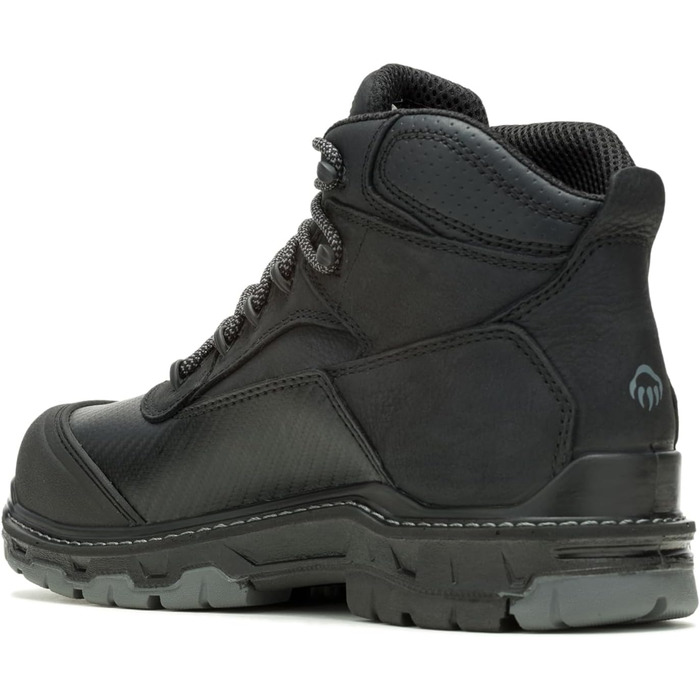 Черевики робочі чоловічі Wolverine Overpass 6' Mid Composite Toe Waterproof, чорно-сірий (41.5 EU, X-Weit)