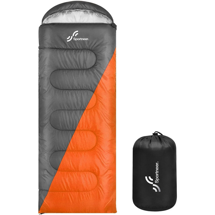 Сплячий мішок Outdoor Sportneer для кемпінгу: 3-4 сезонний, ультралегкий, 220x75 см, для дорослих