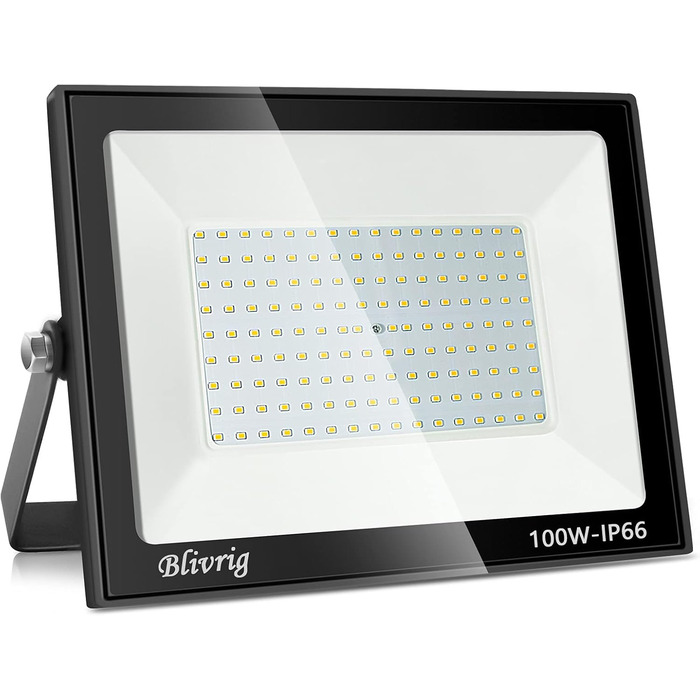 Bright LED Floodlight Outdoor 100W Warm White, Outdoor Floodlight, Super Bright 10000LM Floodlight, Outdoor Spotlight IP66 Waterproof, 3000K Outdoor Spotlight, Warm Floodlight for Garden, Garage, Yard (Warm White, 100W)