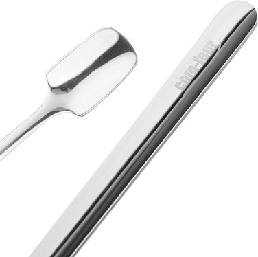 Набір ложок Com-Four® 12 шт. з нержавіючої сталі з довгим руків'ям для коктейлів, чаю, кави, молочних коктейлів, матча, холодних напоїв та десертів. Ложки для кави (17 см)