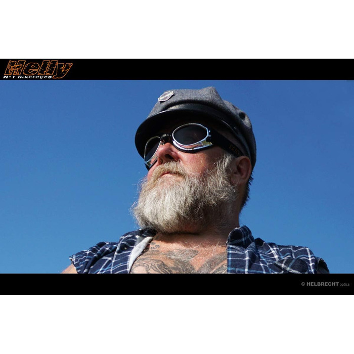 HELLY® Bikereyes №1 – Мотоокуляри для байкерів, вітрозахисні, з м'якою підкладкою, антизапотівання, захисне скло HLT® за стандартом DIN EN 166, комфортні для їзди на мотоциклі