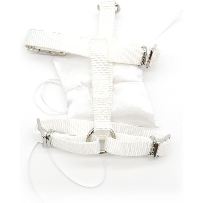 Нашийник для собак Croci Ceremony з кільцем для обручки, H-подібний, регульований, білий, розмір S (38-54 см)