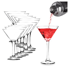 Набір склянок для коктейлів Martini 175мл | Професійна якість для ресторану та HoReCa | Ідеально для Мартіні, Космополітен, Манхеттен, Маргарита, Сайдкар | Виготовлено в Європі (12 шт)