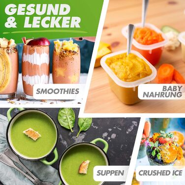 Потужний блендер NUTRI-BLENDER MAX 2000Вт, стаціонарний міксер для смузі, професійний блендер, 2 л Tritan, BPA Free, 9 швидкостей, цифровий таймер, книга рецептів