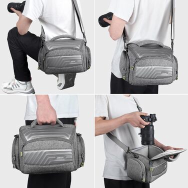 Водонепроникна сумка для камери DOMISO: для DSLR, системних та компактних камер Canon, Sony, сіра