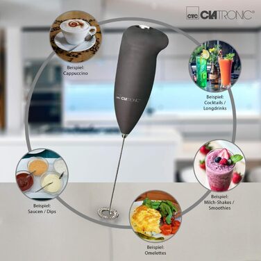 Електричний піноутворювач для молока Clatronic® MS 3089 м'ятно-зелений (чорний) | Міксер для кави, капучино